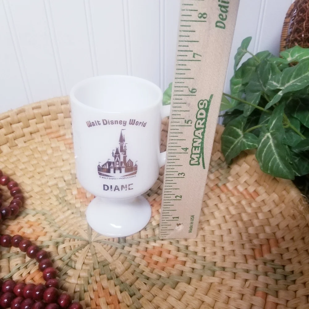 Vintage Milk Glass Disney Coffee Mug “Diane”